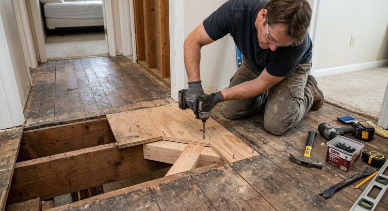 Squeaking Floor Repair in Kansas City, KS